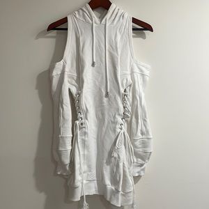 Hoodie dress white unique